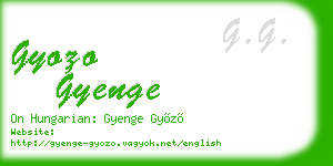 gyozo gyenge business card