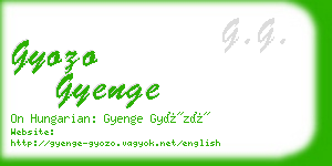 gyozo gyenge business card